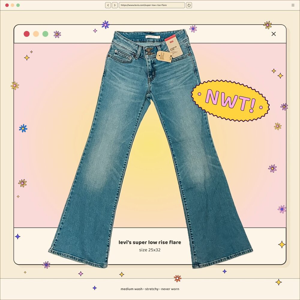 Levi's Superlow Rise Flare Jeans